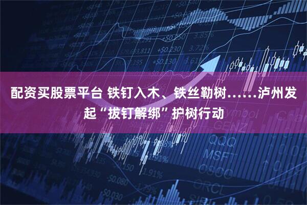 配资买股票平台 铁钉入木、铁丝勒树……泸州发起“拔钉解绑”护树行动